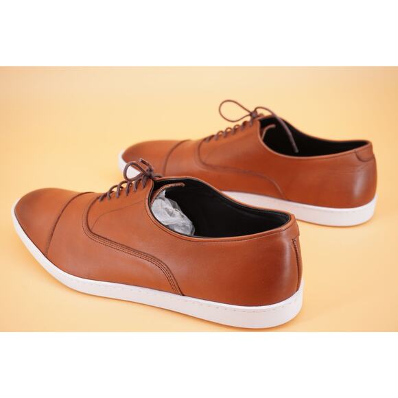 Allen Edmonds Park Avenue Oxford Dress Lace up Sneaker SZ 11.5 New Brown Leather - Picture 4 of 10